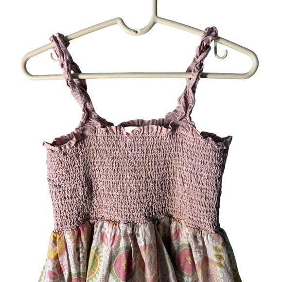 Matilda Jane Girls Floral Sundress Smocked Pockets Cotton Blend Pink Size 6 - Picture 4 of 6